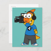 イラストレーションのカメラ操作者。 ポストカード (正面/裏面)