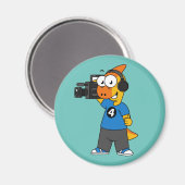 イラストレーションのカメラ操作者。 マグネット (正面/裏面)