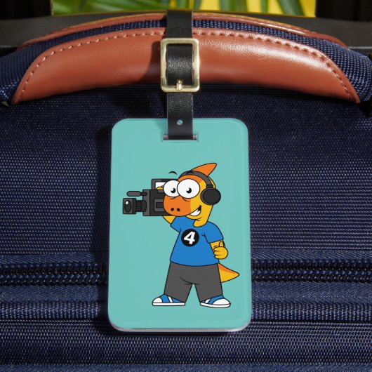 イラストレーションのカメラ操作者。 ラゲッジタグ (正面インサイチュ2)