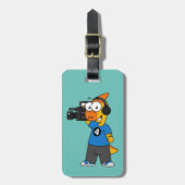 イラストレーションのカメラ操作者。 ラゲッジタグ (正面縦)