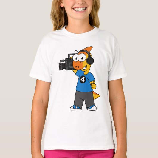 イラストレーションのカメラ操作者。 Tシャツ (正面)