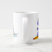 イラストレーションのサーフィンSpinosaurus。 ジャンボコーヒーマグカップ (裏面)