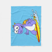 イラストレーションのサーフィンSpinosaurus。 フリースブランケット (正面)