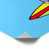 イラストレーションのサーフィンSpinosaurus。 ポスター (角)