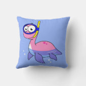 イラストレーションのシュノーケリングのローチネスのモンスター。 クッション (裏面)