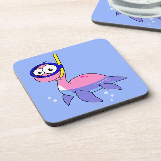 イラストレーションのシュノーケリングのローチネスのモンスター。 コースター (左側)