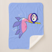 イラストレーションのシュノーケリングのローチネスのモンスター。 シェルパブランケット (正面)