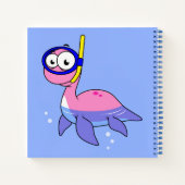 イラストレーションのシュノーケリングのローチネスのモンスター。 ノートブック (裏面)