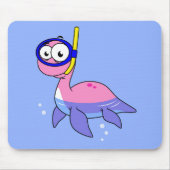 イラストレーションのシュノーケリングのローチネスのモンスター。 マウスパッド (正面)