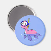 イラストレーションのシュノーケリングのローチネスのモンスター。 マグネット (正面/裏面)