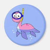 イラストレーションのシュノーケリングのローチネスのモンスター。 マグネット (正面)