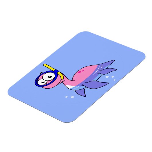 イラストレーションのシュノーケリングのローチネスのモンスター。 マグネット (左側)