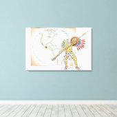 イラストレーションのジャガーアステカウォリアー キャンバスプリント (インサイチュ (ウッドフロア))