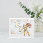 イラストレーションのジャガーアステカウォリアー ポストカード (スタンド正面)