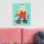 イラストレーションのスケートボード。 キャンバスプリント (インサイチュ (リビング))