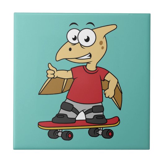 イラストレーションのスケートボード。 タイル (正面)