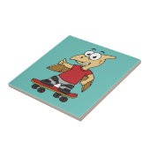 イラストレーションのスケートボード。 タイル (側面)