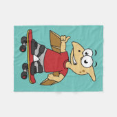 イラストレーションのスケートボード。 フリースブランケット (正面(横))