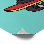 イラストレーションのスケートボード。 ポスター (角)