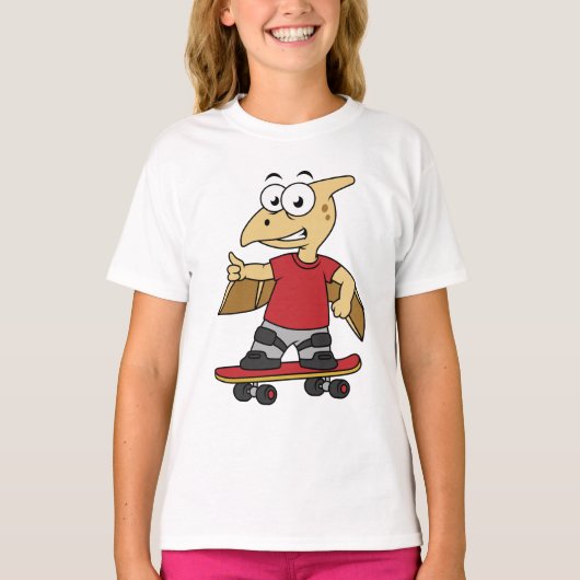 イラストレーションのスケートボード。 Tシャツ (正面)