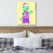 イラストレーションのステゴサウルスナース。 キャンバスプリント (インサイチュ (寝室))