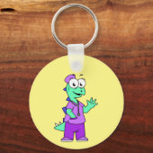 イラストレーションのステゴサウルスナース。 キーホルダー (正面)