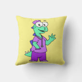 イラストレーションのステゴサウルスナース。 クッション (裏面)