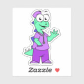 イラストレーションのステゴサウルスナース。 シール (シート)