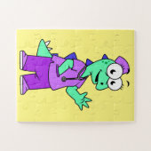 イラストレーションのステゴサウルスナース。 ジグソーパズル (横)