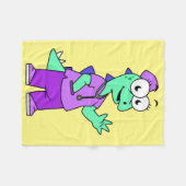 イラストレーションのステゴサウルスナース。 フリースブランケット (正面(横))