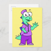 イラストレーションのステゴサウルスナース。 ポストカード (正面/裏面)