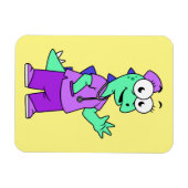 イラストレーションのステゴサウルスナース。 マグネット (横)