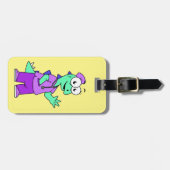 イラストレーションのステゴサウルスナース。 ラゲッジタグ (正面横)