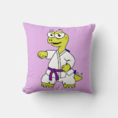 イラストレーションのステゴサウルス練習空手。 クッション (正面)