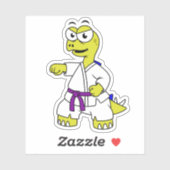 イラストレーションのステゴサウルス練習空手。 シール (シート)