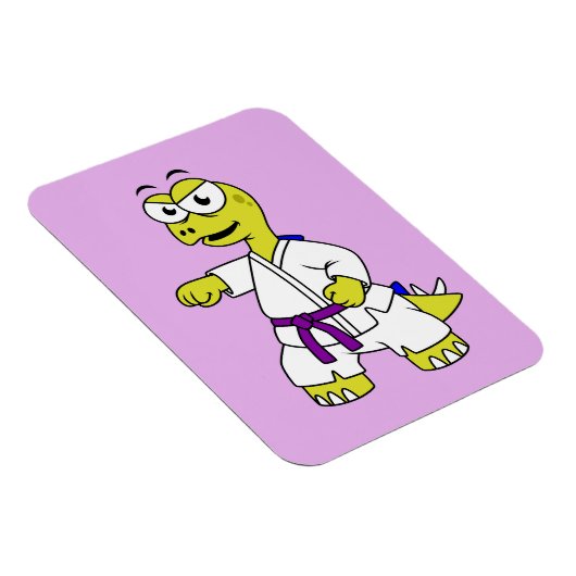 イラストレーションのステゴサウルス練習空手。 マグネット (右側)