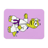 イラストレーションのステゴサウルス練習空手。 マグネット (横)