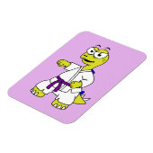 イラストレーションのステゴサウルス練習空手。 マグネット (左側)