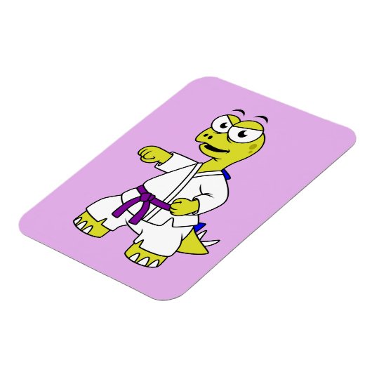 イラストレーションのステゴサウルス練習空手。 マグネット (左側)