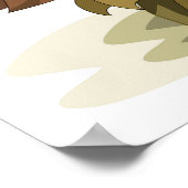 イラストレーションのステゴサウルス飲料を飲む。 ポスター (角)