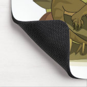 イラストレーションのステゴサウルス飲料を飲む。 マウスパッド (コーナー)