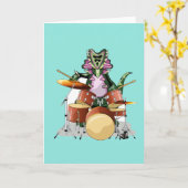 イラストレーションのチャスモサウルス遊のドラム。 カード (黄色い花)