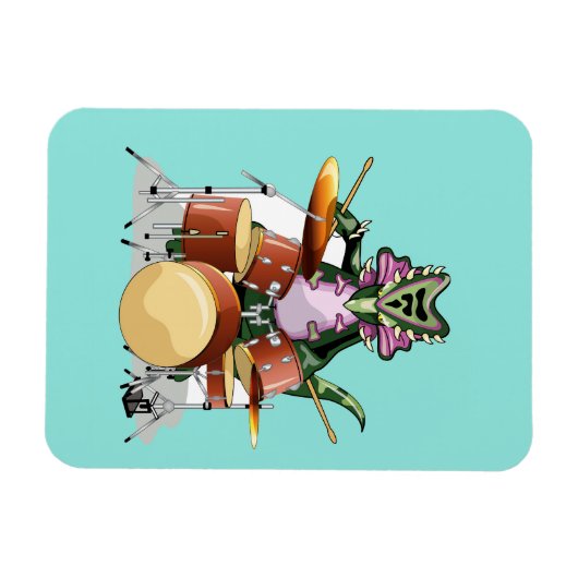 イラストレーションのチャスモサウルス遊のドラム。 マグネット (横)