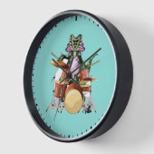 イラストレーションのチャスモサウルス遊のドラム。 壁時計 (傾斜)