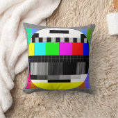 イラストレーションのテレビ信号がレトロスタイルに戻る。 クッション (ブランケット)