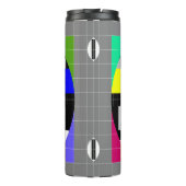 イラストレーションのテレビ信号がレトロスタイルに戻る。 タンブラー (裏面)