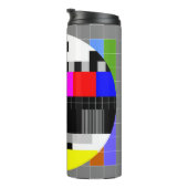 イラストレーションのテレビ信号がレトロスタイルに戻る。 タンブラー (回転右)