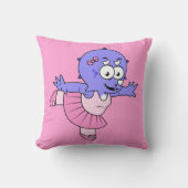 イラストレーションのトリケラトップバレエダンサー。 クッション (正面)