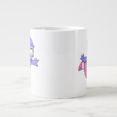 イラストレーションのトリケラトップバレエダンサー。 ジャンボコーヒーマグカップ (正面)