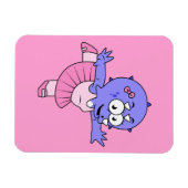 イラストレーションのトリケラトップバレエダンサー。 マグネット (横)